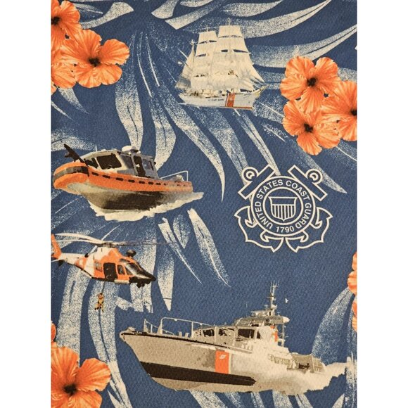 American Excellence Coast Guard High Tide Hawaiian Shirt - Picture 4 of 11